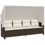  5-dijelni set vrtnih sofa s jastucima poliratan smeđi | shoptok.hr