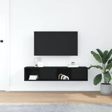 TV ormarići 2 kom crni hrast 60x31x25,5 cm konstruiranog drva | shoptok.hr