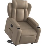  Naslonjač na podizanje od umjetne kože boja cappuccina | shoptok.hr
