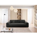 Ropez Temno siva raztegljiva/s prostorom za shranjevanje sedežna garnitura iz rebrastega žameta 260 cm Justin – | Shoptok.si