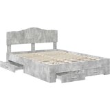  Konstrukcija postelje z vzglavjem Betonsko siva 140 x 200 cm, (5000102556) | Shoptok.si