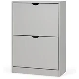 Siva preklopna omarica za čevlje 50x82x24 cm Stelo –