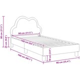Krevet za djecu s uzglavljem Plava 80 x 160 cm PU | shoptok.hr