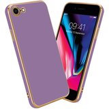 Cadorabo Ohišje, združljiv z Apple v sijajnem vijoličnem - zlati - zaščitni pokrov iz fleksibilnega silikona TPU in z zaščito pred kamero, (20603638) Cene