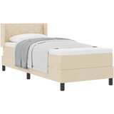  Krevet s opruga kutije s uzglavljem Krema 200 x 80 cm tkanina | shoptok.hr
