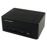 HDD DOCKING LC-DOCK-U3-CR USB3.0 2x HDD/SSD Cardreader + 1x USB3.0 HUB Black | ePonuda.com