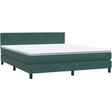 Box spring postelja z vzmetnico temno zelena 180x220 cm žamet, (22053459) | Shoptok.si