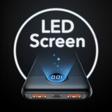 Prenosna polnilna baterija - PowerBank VEGER L10S 10.000 mAh LCD, črn | Shoptok.si