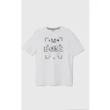Boss Otroška bombažna kratka majica bela barva, J50729