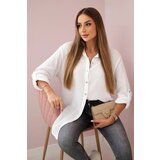 Kesi Włoski Cotton muslin shirt oversize white Cijene