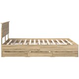  Krevetna konstrukcija s ladicama Sonoma hrast 150 x 200 cm | shoptok.hr