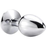 Sunfo metalni analni čep s ružičastim kamenom (srebrni) | shoptok.hr