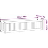  Vrtna sadilica 110 x 30 x 27,5 cm masivno drvo bagrema i čelik | shoptok.hr