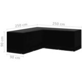 Navlake za vrtni namještaj L-oblik 12 ušica 2 kom 250x250x90 cm | Eponuda.ba