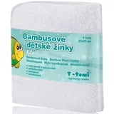 Bamboo Washcloth White krpa za umivanje 25x25 cm 4 kos