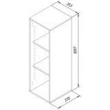 MID.YOU pisarniški regal lona, hrast | Shoptok.si