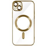 Silikonska futrola magsafe iphone 15+ zlatna