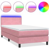 Maison Chic Box spring postelja - Vzmetna postelja z vzmetnico roza 90x220 cm žamet SL18400, (21885101) | Shoptok.si