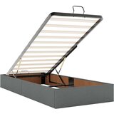 vidaXL Otomanski posteljni okvir z vzmetnicami siv 200x200 cm blago | Shoptok.si