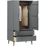  Ormar MOLDE sivi 90 x 55 x 175 cm od masivne borovine | shoptok.hr