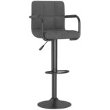 vidaXL Barski stolček temno siv žamet, (20967687) | Shoptok.si