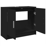 vidaXL Omarica za umivalnik črna 63x29x55 cm inženirski les | Shoptok.si