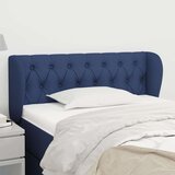  Vzglavje z ušesi moder 103x23x78/88 cm blago, (20736429) | Shoptok.si