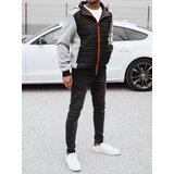 DStreet Men's transitional quilted jacket with hood light gray | shoptok.hr