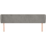  Uzglavlje s ušima svjetlosivo 183x23x78/88 cm baršunasto | shoptok.hr