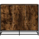 vidaXL Komoda dimljeni hrast 94x35x76 cm konstruirano drvo | shoptok.hr