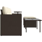  3-dijelni set vrtnih sofa s jastucima smeđi od poliratana | shoptok.hr