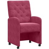  Blagovačke stolice s kotačima 2 pcs boja crnog vina Baršun | shoptok.hr