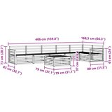  Set vanjskih sofa 7 kom. Prirodna | shoptok.hr