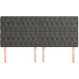  Uzglavlje tamno sivo 200x7x118/128 cm baršunasto | shoptok.hr