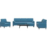 vidaXL sedežna garnitura 4-delna z blazinami moder žamet Cene