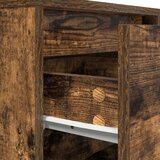  Noćni ormarić s LED svjetlima boja dimljenog hrasta 38x34x65 cm | shoptok.hr
