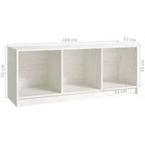 vidaXL TV omarica bela 104x33x41 cm trdna borovina | Shoptok.si