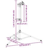 vidaXL Stalak za popravak bicikla sklopivi 120 - 165 cm aluminijski | shoptok.hr