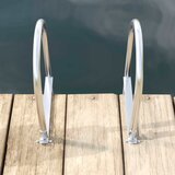  Ljestve za dok s 3 koraka Srebrno 45 x 11,5 x 134 cm Aluminij | shoptok.hr