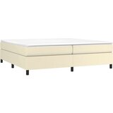  Box spring postelja z vzmetnico krem 200x200 cm umetno usnje, (20727118) | Shoptok.si