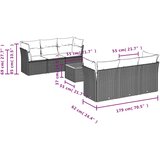 vidaXL 7-dijelni set vrtnih sofa od poliratana s jastucima sivi | shoptok.hr