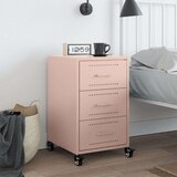 vidaXL Noćni ormarić ružičasti 36x39x59 cm čelični | shoptok.hr