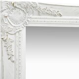 Zidno ogledalo u baroknom stilu 40 x 40 cm bijelo | Eponuda.com