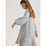 Reserved - Pamučna haljina - tamnosivo | shoptok.hr