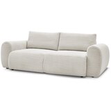 Bobochic Paris Kremno bela raztegljiva sedežna garnitura iz rebrastega žameta 257 cm Lucien – | Shoptok.si