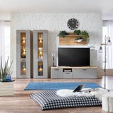 Mömax Vitrina Auris, Siva, Barva Hrasta | Shoptok.si