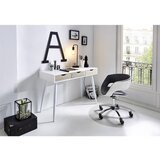 CARRYHOME pisalna miza leseni material bela, barve hrasta | Shoptok.si