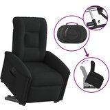  Naslonjač na podizanje od tkanine crni | shoptok.hr