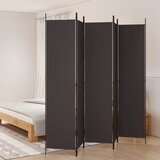 Sobna pregrada s 5 panela smeđa 250x220 cm od tkanine | Eponuda.ba