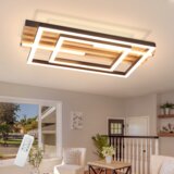 Nettlife 34W 38cm zatemnljiva LED stropna svetilka, moderna kvadratna kovinska svetilka z daljinskim upravljalnikom in pomnilnikom za dnevno sobo, (5000491463) Cene
